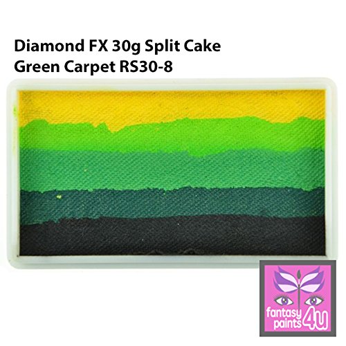 Diamond FX 30g Split Cake / One Stroke Face Paint ~ Green Carpet (RS30-8)