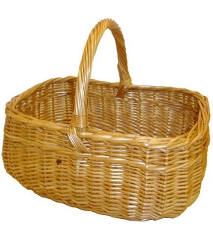 Panier Bouju En Osier - Filet Bord Natté - Rangement Style Campagne