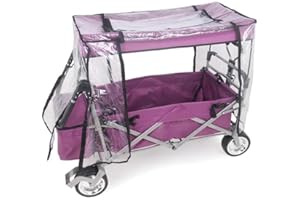 FARYODI Copertura antipioggia universale per carrello, copertura antipioggia trasparente, per carrelli a mano, pieghevole, copertura antipioggia per carrelli Fuxtec