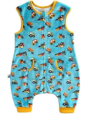 Vaenait Baby 80-110 Jungen Ultrasoft Mikrofaser Schlafsack dicke Decke fuer Winter Microfiber Mint Car