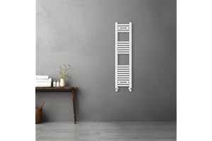Warmehaus Radiatore scaldasalviette da bagno, stile contemporaneo, dritto, 1200 x 300 mm, bianco