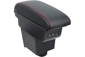 OYHCM Autozubehor Armlehne für POLO VW Polo 9N 3 Armlehnen 2002-2009 Zweilagige Armauflage