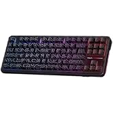 Aula F87 PRO Mekanik RGB TKL Kayhua İntelligent Switch Kablosuz Makrolu Hot Swap Klavye Desenli Siyah