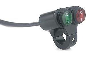 Switian Motorcycle Handlebar Switch, 12V Universal 22mm Universal Motorcycle Handlebar Headlight Brake Fog Lights Horn Dual Control Button Switch