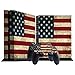 Produktbild Stillshine PS4 Skin Aufkleber Sticker Folie schützende Haut Schale für Sony Playstation 4 Konsole und 2 Controller (Flags USA Retro)
