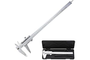 BOBOZHONG Calibrador Vernier,Regla Vernier Digital,Calibrador Vernier de Metal de Acero al Carbono de Alta Precisión para Medir de 0 a 150 mm,con Estuche de Almacenamiento