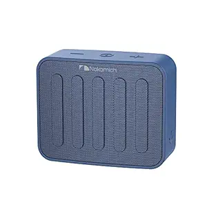 (Renewed) Nakamichi Mate Waterproof Stong Bass Bluetooth Speaker(Blue)