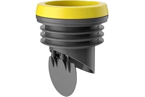 SENRISE Bridas de inodoro, anillo de sellado de brida de inodoro a prueba de fugas, sellador de tuberías de drenaje de inodoro sin olor con válvula de prevención de reflujo para drenaje de 110 mm (gris)