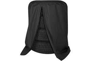 KYSUN Universale Reifenabdeckung für 4, Reifen Schutzhülle, Saisonale Reifentasche, Reifenhülle, Große Radabdeckung Wasserdicht, Autoreifen Tasche Reifen Taschen Reifenschutz, ∮75 * 115cm (Schwarz)
