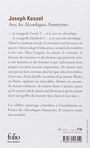 Couverture du livre de Avec les Alcooliques Anonymes