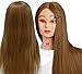 Neverland Beauty 26" Long Smooth 100% Synthetic Brown Hair Hairdressing Equipment Styling Head Doll Mannequin Training Head Tools Braiding Cutting Student Practice Model with Clamp UK Stock