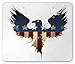 Produktbild SHAQ Eagle Mouse Pad Mauspads, The American Flag on Silhouette of National Bird of The Country Majestic Animal, Standard Size Rectangle Non-Slip Rubber Mousepad, Blue Red Sepia
