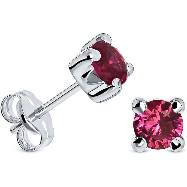 Orecchini a lobo con solitario Eternity, Diamanti creati in laboratorio 2 ct tw, Forma rotonda, Oro bianco 18 K