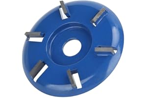 ATYHAO Disque de Sculpture sur Bois, Roues pour meuleuse d'angle Roues et disques abrasifs Acier 6 Dents Puissance Outil de Fraisage Meuleuse d'angle Accessoires pour le Travail du Bois(Lame plate)
