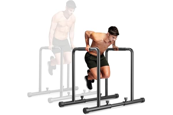 Dripex Barre à dips Station De Musculation Barres Dip Parallèles Hauteur Réglable & Largeur Ajustable pour Entraînements Max. 500KG