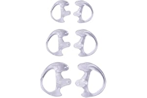 Bobury 3 Paires Remplacement de Gel de Silicone pour Deux Bouchons d'oreille Oreillettes Way Radio Air Acoustic Oreillette Talkie-walkie Casque