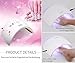 SUN9C 24W LED UV Nail Gel Polish Curing Lamp Dryer for Nail Home Use and Professional Beauty Salon, 15pcs Led Bulbs, Large Enough Use for Hands and Feet (Pink)