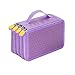 Imported 4 Layers Capacity Pencil Pen Case Travel Brush Makeup Storage Bag Purple RS.650.00