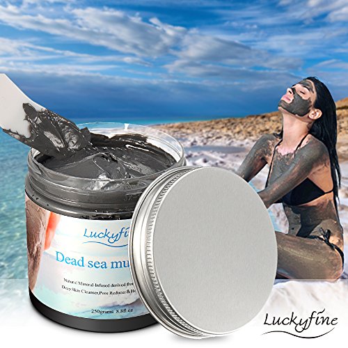 Natürliche Totes Meer Schlamm Maske, LuckyFine Tiefenreinigende / Ölkontrolle / Mitesser Akne entfernen Gesichtsmaske 250g
