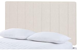 ELIXIR FURNITURE Elixir Luxury Portland Divan Bed Headboards | Elegant Chenille Fabric Headboards for Double Size Bed | Cream color with wooden material Stylish headboards for beds (Cream, 4ft6 Double)