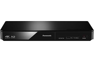 Panasonic DMP-BDT180EB Smart Network 3D Blu-ray Disc/DVD Player, 4K Upscaling, Internet Apps, High-Resolution Audio, Ethernet, Compact Design, Black