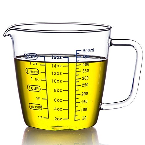 AsentechUK® Messbecher 500 ml transparentes Glas - 2