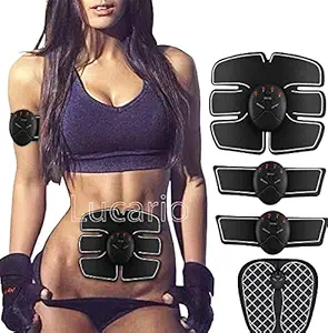 Lucario Muscle Toner - 6 in 1 Abdominal Toning Belt Fit for Body Arm - Abs Trainer Muscle Toner - Acupoint Capture Foot Leg Vibration Massager Foot Care - Smart Wearable Buttock Ab Stimulator
