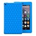 Produktbild Dadanism Hülle für Neue Fire7-Tablet(9.Generation - 2019 Release), Honigwabe Design Tablet Hülle aus Weiches Silikon rutschfest Anti-Stoß Tasche Cover Ersatz für All-New Amazon Fire 7 2019 - Blau