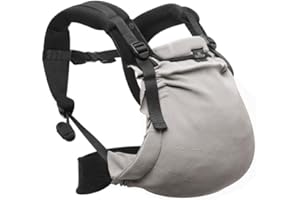NeoBulle - My Néo - Porte-Bébé Physiologique Léger, Respirant, Confortable - Installation Ultra Rapide - 100% Coton Bio - Fabriqué en France - De 0 à 1 An, Gris