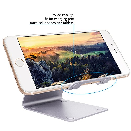 Ifecco Portable alluminio solido supporto vivavoce Smart cellulare supporto tablet display stand per smartphone (A argento)