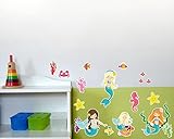 28-teiliges Meerjungfrau und Tiere Wandtattoo Set H2O Mädchen Jungen Kinderzimmer Babyzimmer in 5 Größen (2x16x26cm mehrfarbig) - 2