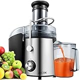 licuadora zumos amazon Fácil de Limpiar - Equipado con una jarra de jugo de 1.1L y una colección de pulpa de 2L, le permite exprimir muchas frutas y verduras a la vez. Todas las piezas extraíbles del exprimidor son aptas para lavavajillas, el exprimidor también otorga un cepillo de limpieza, es fácil de limpiar el filtro y otras esquinas.