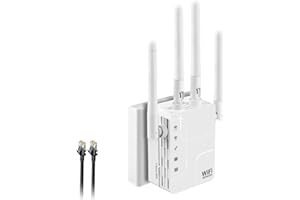 GREATZER WLAN Repeater AC1200 WLAN Verstärker,Dualband 5GHz & 2.4GHz Wireless Signal WiFi Range Extender mit WPS, Access Point, 2 LAN Ports, 360° Volle Abdeckung, LED Anzeige, Kompatibel zu Allen WLAN Geräten