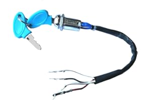 ‎GOOFIT GOOFIT Universal 4 Dräte Zündschloss 2 Schlüssel Ersatz für 2 Takt Pitbike Quad Roller ATV Motorräder