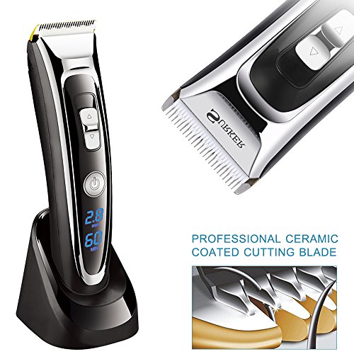 SURKER Haartrimmer Haarschneider Profi-Haarschneidemaschine mit LED-Display und kabelloser Betrieb Netzteil elegant set-Bestes Geschenk für Freund, Ehemann - 6