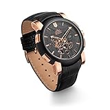 Kronsegler Meteorit Automatikuhr rosevergoldet-schwarz/schwarz limitiert mit Meteoritgestein