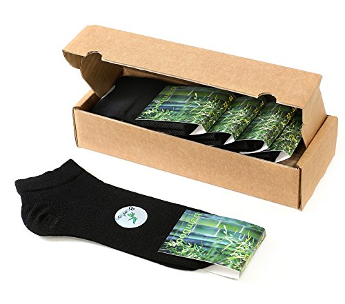 Book's Cover of5 paires Bambou Socquettes Homme noir BOX de 5 paires de chaussettes courtes Bambou