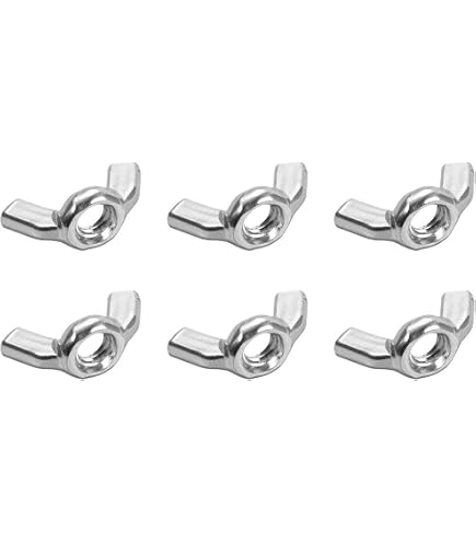 100 PCS #8-32 Stainless Steel Nylon Lock Nuts (Nyloc Nuts) - A2/304 Stainless, Hex Locking Nuts - View #12
