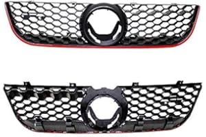 ‎DM AUTOTEILE DM Autoteile Polo 9N3 GTI Kühlergrill Frontgrill Grill Gitter Wabengrill 05-09 Schwarz Rot