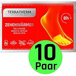 TerraTherm Chauffe Pieds Collants, 8 Heures de Chaleur, Chauffe Pied Chauffant Super Mince, confortablement Doux, Chauffe Pieds et chaufferettes, 10 Paires