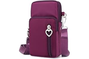 WATACHE Fascia braccio tempo libero prova sudore Armbag tracolla Borsa tracolla portafogli casual palestra Borsa cellulare a forma chiave per iPhone 13 Pro/12 Pro/Xs Max/Xr, Galaxy S21,Huawei P30 Pro (Viola)