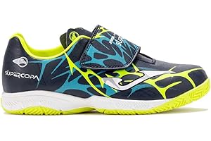 Joma Chaussures de Sport pour Enfant, Bleu et Jaune Fluo