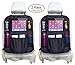 Price comparison product image Akeekah Back Seat Car Organiser (2pcs) with 10.1" iPad/Tablet Holder | Car Seat Protector and Kick Mat with Multi-use Pockets for Bottles, Toys, Snacks etc - Essential Universal Fit Travel Accessory.