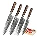 Produktbild XINZUO Damastmesser set Küchenmesser Set 4er, 67 Schichten Damaststahl Kochmesser Set Messerset mit Palisander Griff - Yun Serie