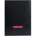 WorldOne A3 Size(Approx Double of A4- photocopy Page Size), (44.5 * 33 * 1.9 cm) PP Portfolio Display Book with 20 Bound Non-Detachable Top Loading Clear Binder Sleeves, Black, Colour, Set of 1