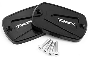 ‎CXEPI Motorrad Vorderer Bremsflüssigkeitsdeckel Bremskupplungs-Ölbehälter Fluid Cap Abdeckung CNC Passend für Yamaha Tmax 500 2004-2011 Tmax 530 DX SX 2012-2018,TMAX 560 2020