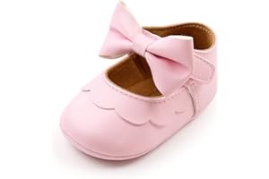 MASOCIO Chaussure Bébé Fille Bowknot Princesse Ballerine Premiers Pas Bébé Souple Antidérapants