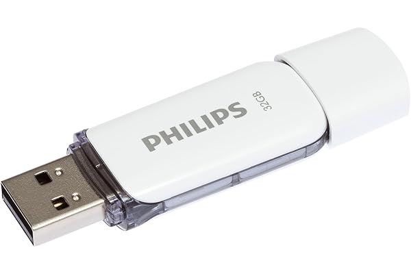 Philips Usb 2.0 Palillo De 32 Gb, Nieve Edición, Blanco, Gris