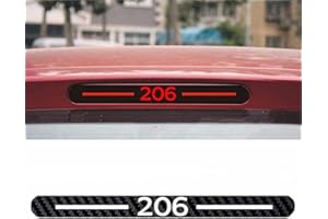 Qirc Pegatinas de fibra de carbono para luz de freno, para 206 calcomanías de luz de freno, calcomanías de decoración de luz trasera de maletero, accesorios de estilo de coche (Peugeot 206)