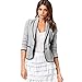 Produktbild UJUNAOR Kurzer Blazer für Damen 2018 Mode Schlank Langarm Anzug Jacke(Grau,EU 3XL/CN 3XL)
